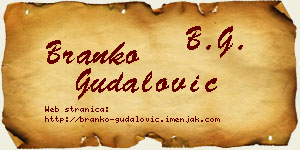 Branko Gudalović vizit kartica
